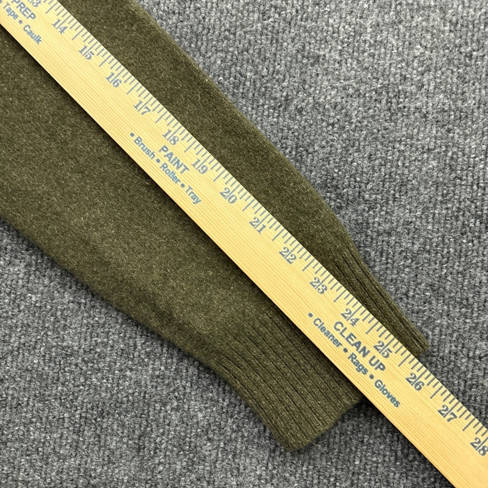 Banana Republic Quarter Zip Sweater Mens XL Olive Green Lambswool Cashmere Knit - Picture 9 of 9